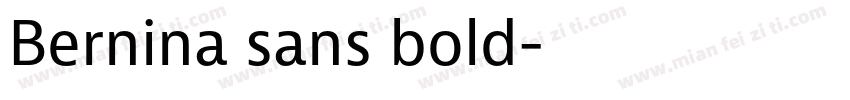 Bernina sans bold字体转换